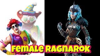 LEAKED NEW FEMALE RAGNAROK SKIN AND CLOWN SKINS IN FORTNITE