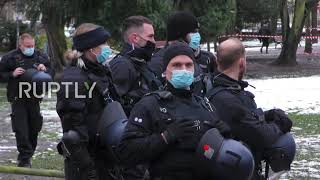 Germany: Thousands march against COVID restrix in Frankfurt