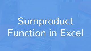 SUMPRODUCT function in Excel | Sumproduct formula | Hindi