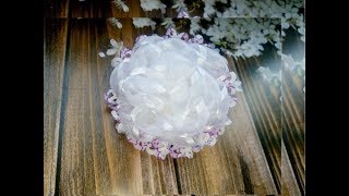 Пышный бант на 1 сентября // Канзаши// Бант в школу на первое сентября
