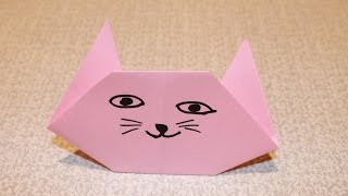 Как сделать кошку из бумаги, Оригами, Origami Fox