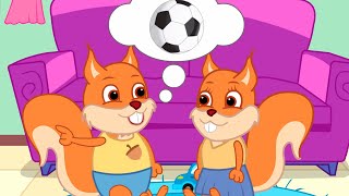 Famille d'Écureuil - Console De Foot Pour Enfants Vidéos Animé 2021 en Français 13+