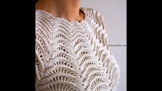 Узор Зигзаг для блузы крючком