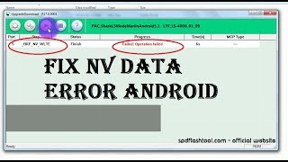 _BKF_NV_WLTE Failed | How to fix NV data read in phone is crashed in Reserach Download tool