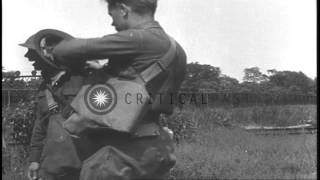US Chemical Warfare Service troops take training for chemical war during an exerc...HD Stock Footage