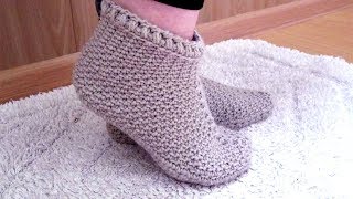 Тапочки крючком Василиса