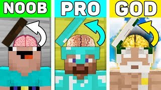 Minecraft NOOB vs PRO vs GOD : BRAIN CHALLENGE in Minecraft! Animation!