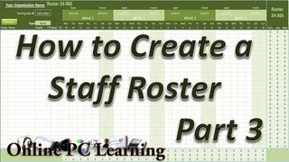 Roster - How to Create a Roster Template Part3 - Roster tutorial