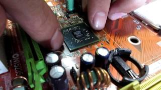 Ребол NF-6100-A2 (Ремонт Foxconn 6100M2MA-RS2) замена чипа на прожекторе