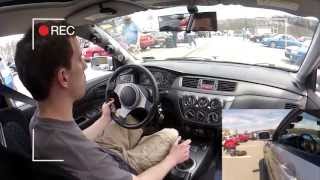 AutoX - NHSCC - EVO8 in car view (GoPro Hero2) TURBO Powerslide