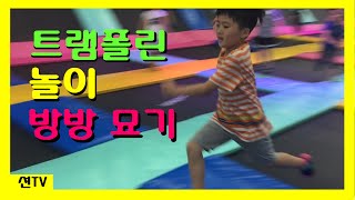 트램폴린파크에서 하루 종일 놀고 놀던 하루! 숨겨진 방방 묘기도 봤어요 Trampoline Park - 션TV #133