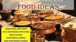 INDIAN PARTY FOOD IDEAS - INDIAN PARTY MENU - APPETIZERS, DESSERTS, CURRIES, MAIN COURSE