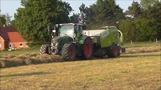 Rundballen pressen mit Claas Rollant 455 UNIWRAP  HD