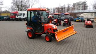 Kubota BX2350 z pługiem SAMASZ Lite 150 i kabiną Bartesko MIDOR WARSZAWA