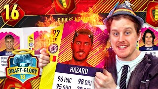 97 HAZARD IS INSANE! DRAFT TO GLORY #16! FIFA 18 ULTIMATE TEAM