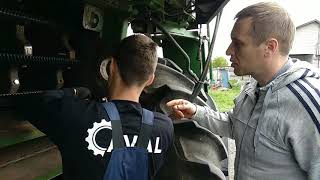 Балансировка измельчителя и барабана на комбайне Джон Дир