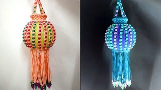 मेकरम  का आकाश कंदील झूमर  / Macrame Jhumar Aakash Kandil for Diwali
