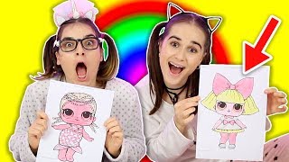 DESAFIO COLORINDO LOL COM 3 CORES!!??(Marina e Deuzuite) - 3 Marker Challenge!!!
