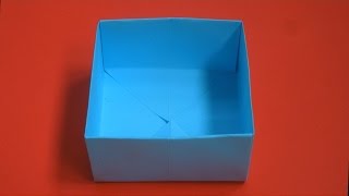 Как сделать коробочку из бумаги. Оригами коробка.