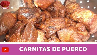 CARNITAS de PUERCO receta facil- Complaciendo Paladares