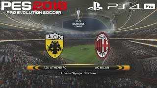 PES 2018 (PS4 Pro) AEK Athens v AC Milan UEFA EUROPA LEAGUE PREDICTION 2/11/2017 1080P 60FPS