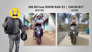 BAJAJ PULSAR 200NS With CEAT ZOOM RAD-X1 150/60 R17 RADIAL Real Tyre