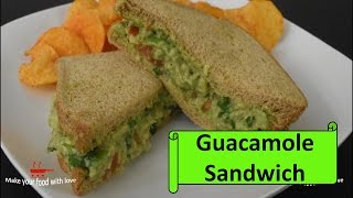 Guacamole sandwich recipe | how to make Guacamole sandwich