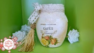 Ваза из банки / Делаем сами / Декор своими руками. Мастер-класс от Ютты Арт.