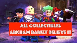 Lego DC Super Villains Arkham Barely Believe It Free Play 100% all Minikits and Collectibles