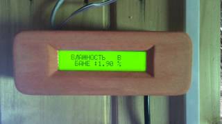 Банный термометр с выносным датчиком температуры и влажности , в работе  ( Bath thermometer, work)