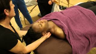 Neck supine massage techniques