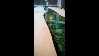 Стол "МОРСКАЯ ЛАГУНА" из ясеня, эпоксидки и ракушек. Часть 1