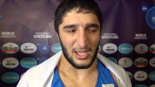Abdulrashid SADULAEV (RUS) after pinning Kyle SNYDER USA in the world finals