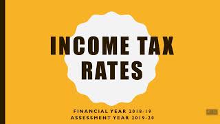 Income tax Rates for Assessment year 2019-20