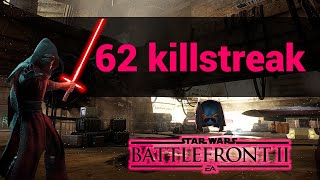 62 Killstreak - Battlefront 2 - With Kylo Ren On Yavin 4 (No Commentary)
