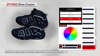 HOW TO MAKE NIKE AIR MORE UPTEMPO "OBSIDIAN” IN NBA 2K18