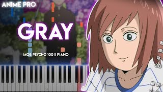 Gray - Mob Psycho 100 II (season2) ED (synthesia piano tutorial) sajou no hana