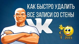Как быстро удалить все  записи со стены VK