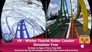VR - Winter Tourist Roller Coaster Simulator Free - A 3D VR Roller Coater for Winter season.