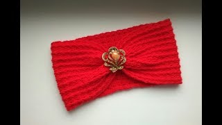 "Повязка чалма крючком для начинающих" (Headband turban crochet for beginners)