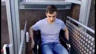 Работа вертикального подъемника ПрофЛифт-2 (спуск)