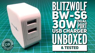 BlitzWolf's new BW-S6 30W dual port USB charger unboxed and tested