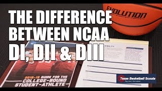 College Basketball: The Difference Between NCAA DI, DII & DIII (2018-2019)