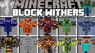 Minecraft BLOCK WITHER MOD / FIGHT THROUGH THE STORM OF WITHERS AND SURVIVE!! Minecraft