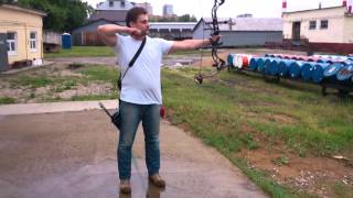 Блочный лук Bowtech Specialist - холостой выстрел (dry fire).