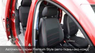 Чехлы на Volkswagen Caddy III, красная нить, MW Brothers