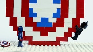 Lego Captain America Avenger Brick Building Shield Stop Motion Animation for Kids