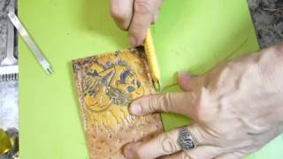 14.Как завершить шов при сшивании кожаных деталей? #шитькожу #вощенаянить