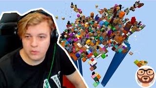 Пятерка Смотрит: 100 игроков получают каждые 30 секунд случайный предмет в Minecraft - Нарезка