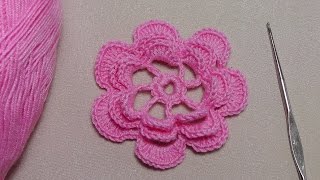Как вязать ЦВЕТОК. Урок вязания крючком для начинающих.Lesson crochet